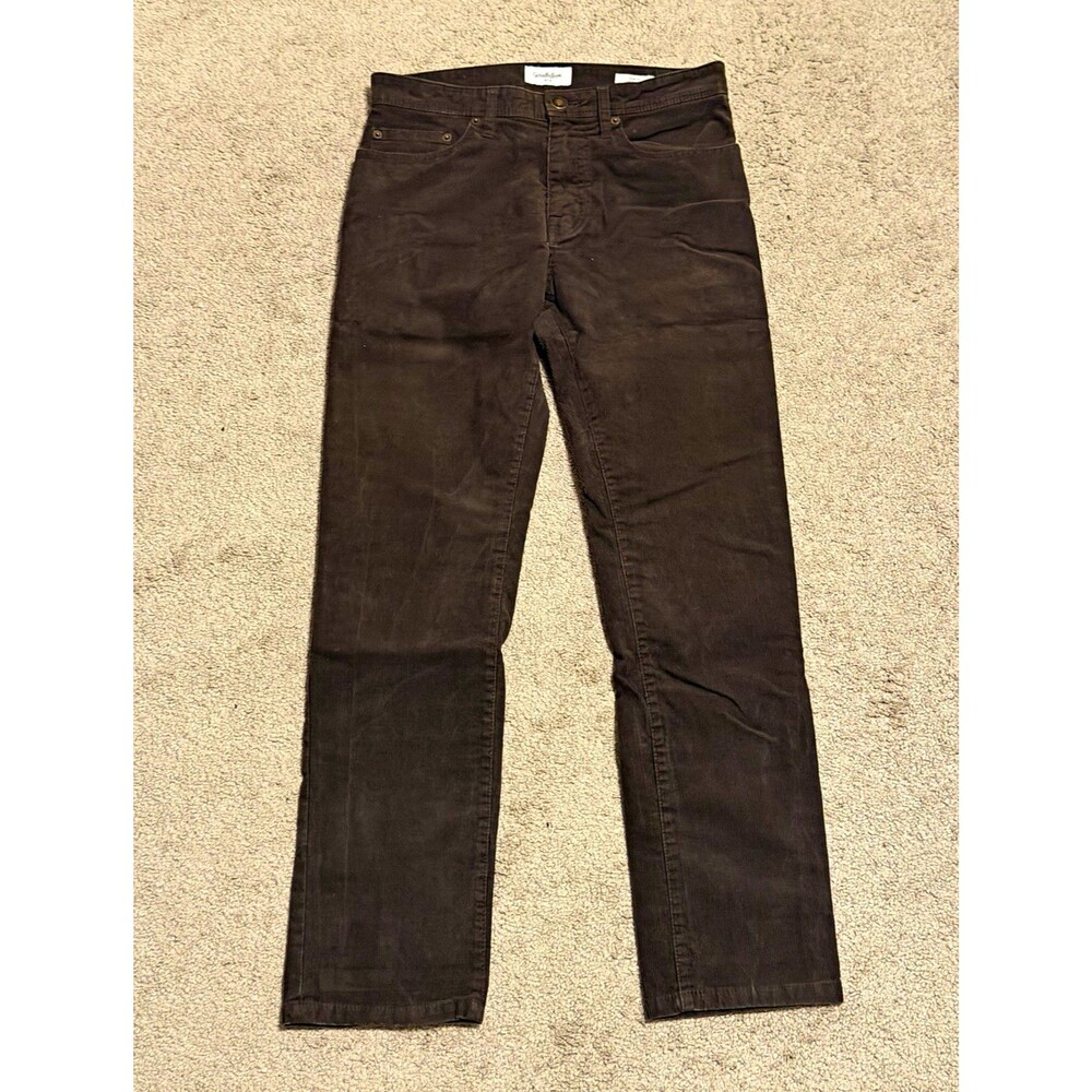 Goodfellow & Co Men’s Brown Corduroy Slim Straight Pants 30W 5-Pocket